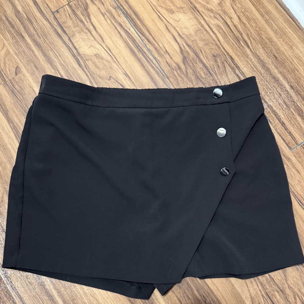 Addition Elle Black Skort with Button Accents - Picture 5 of 8